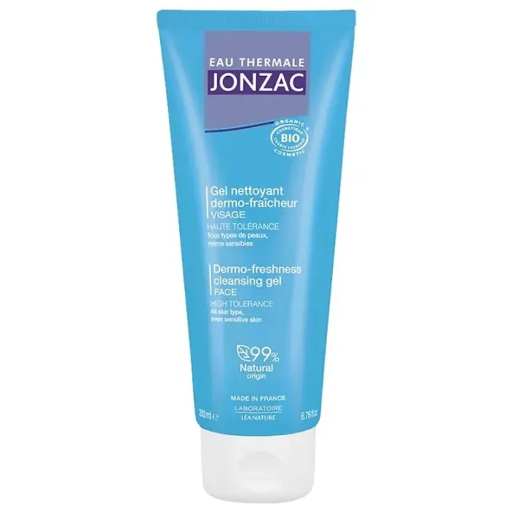 Gel nettoyant dermo-fra&icirc;cheur Eau thermale Jonzac - tube de 200 ml