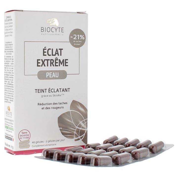 Eclat extr&ecirc;me Peau Biocyte - bo&icirc;te de 40 g&eacute;lules