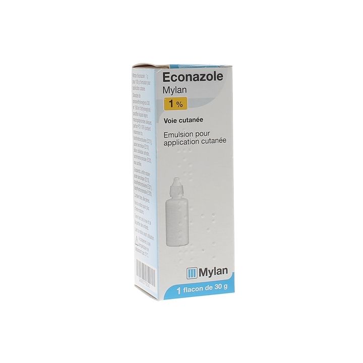 Econazole 1% emulsion Mylan - 1 flacon de 30g