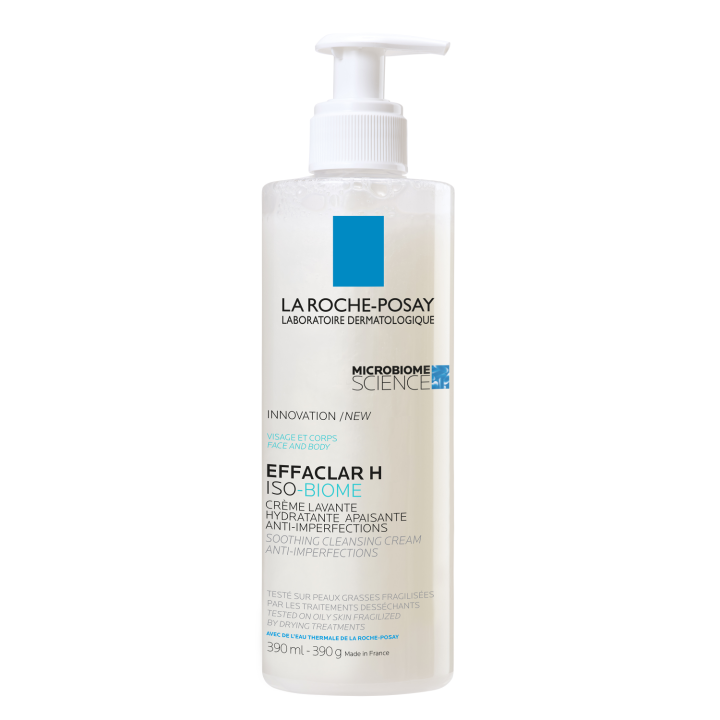 Effaclar H Iso-biome Cr&egrave;me lavante hydratante apaisante anti-imperfections La Roche-Posay - flacon-pompe de 390ml