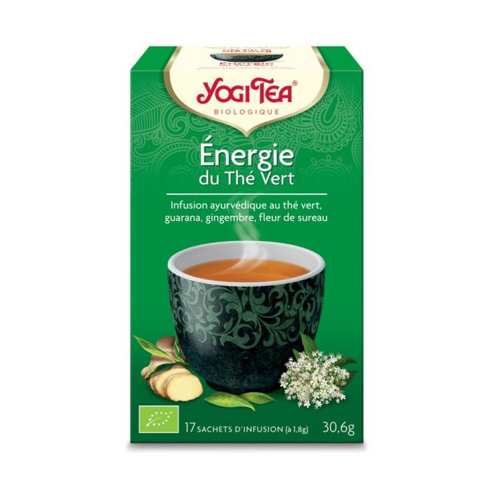 Energie du th&eacute; vert BIO Yogi Tea - boite de 17 sachets 