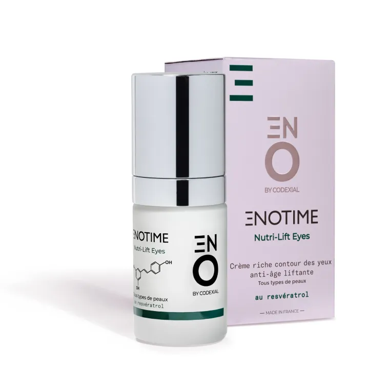 Enotime nutri-lift eyes cr&egrave;me yeux liftante ENO laboratoire Codexial - flacon-pompe de 15 ml