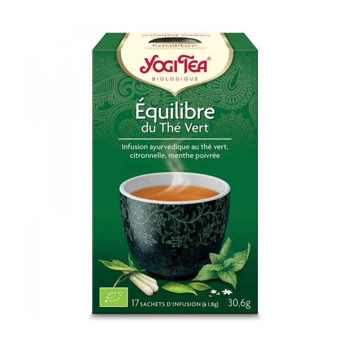 Equilibre du th&eacute; vert BIO Yogi Tea - boite de 17 sachets 
