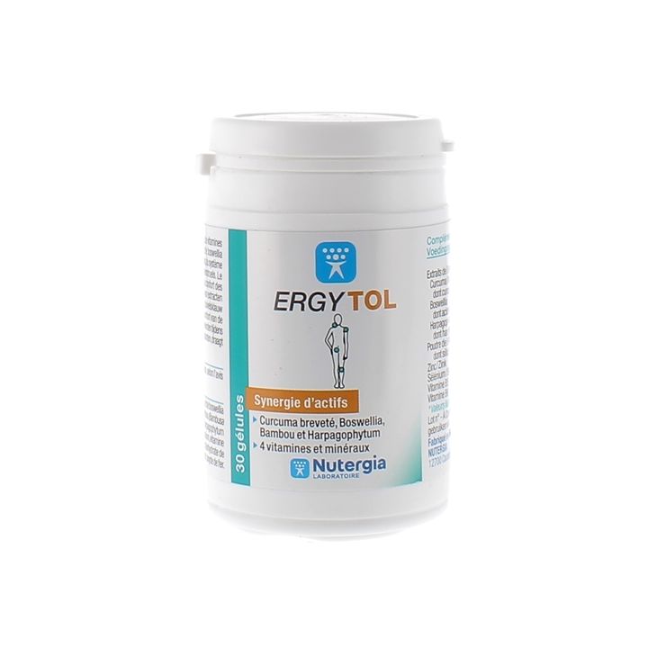 ErgyTol Nutergia - flacon de 30 g&eacute;lules