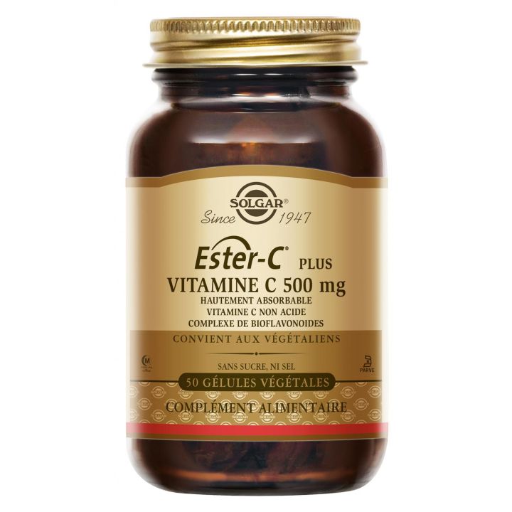 Ester C Plus Vitamine C 500 mg Solgar - pot de 50 g&eacute;lules