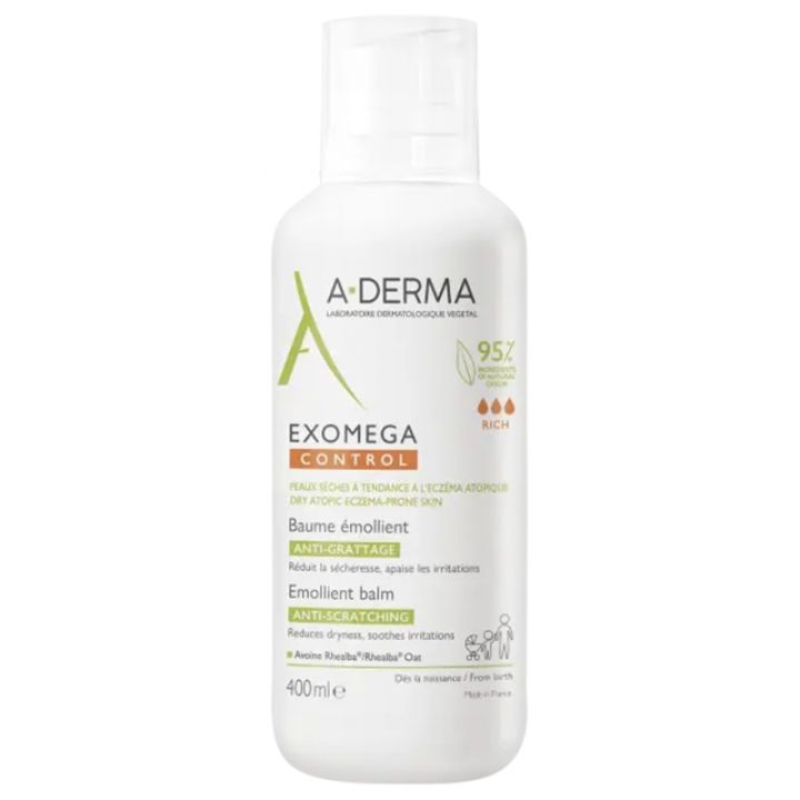 Exomega Control Baume &eacute;mollient A-Derma - flacon de 400 ml