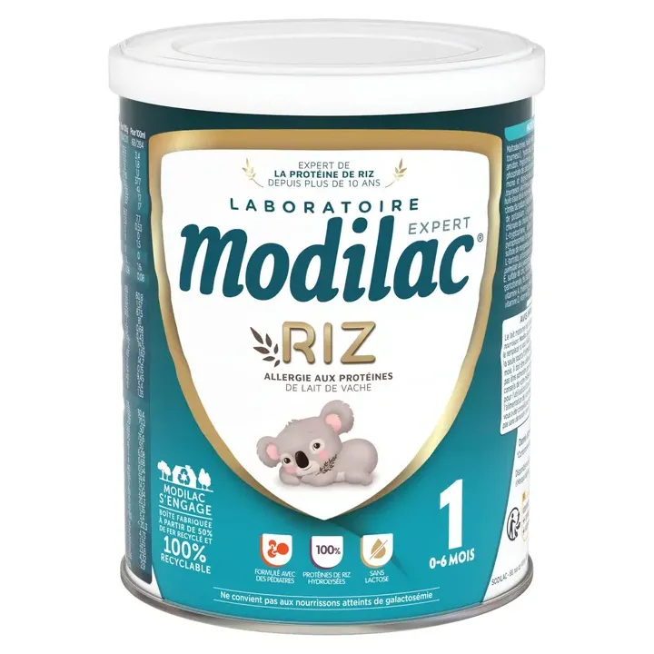 Lait de riz en poudre 1er &acirc;ge 0-6 mois Modilac Expert - pot de 400g