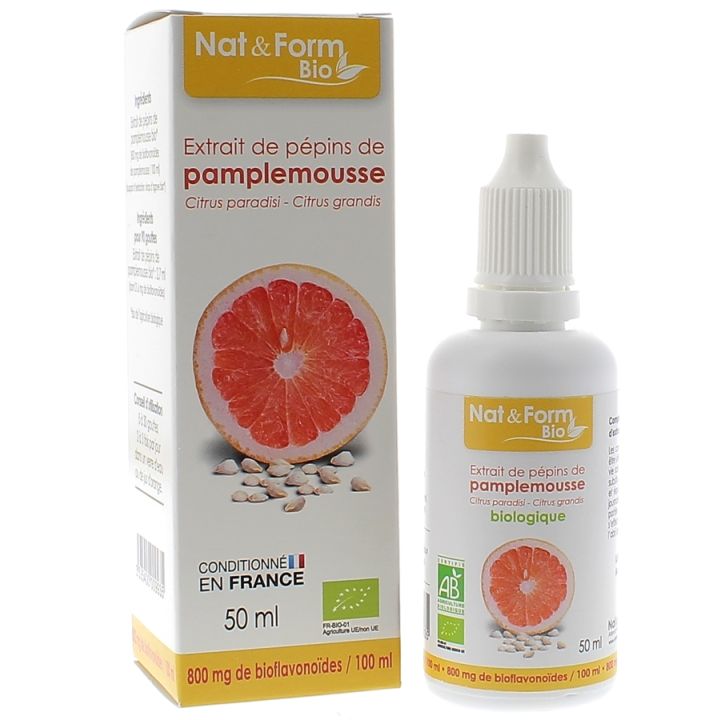 Extrait de p&eacute;pins de pamplemousse Nat & Form - flacon de 50 ml