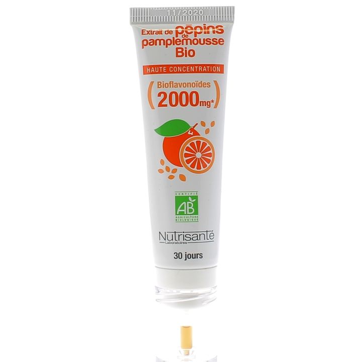 Extrait de p&eacute;pins de pamplemousse bio Nutrisant&eacute; - tube de 30 ml