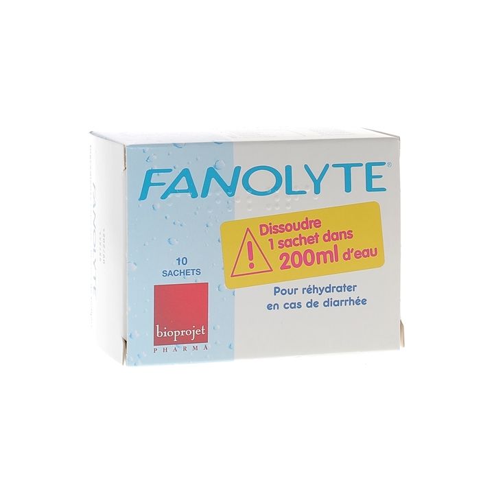 Fanolyte Pr&eacute;paration di&eacute;t&eacute;tique pour r&eacute;hydratation - bo&icirc;te de 10 sachets
