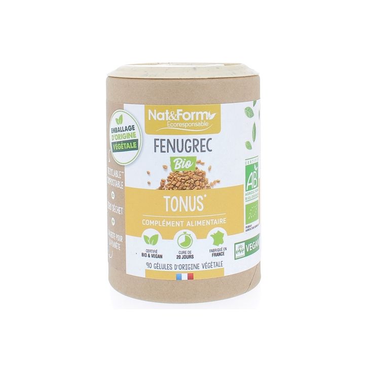 Fenugrec bio Ecoresponsable Nat&Form - boite de 90 g&eacute;lules