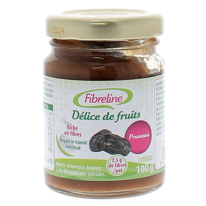Fibreline D&eacute;lice de fruits pruneau - pot de 100g
