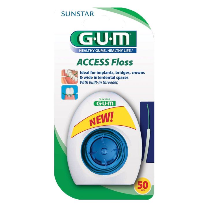 Fil dentaire access floss GUM - bo&icirc;te de 50 m