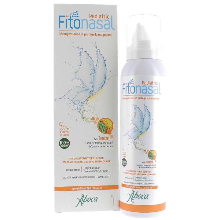 Fitonasal Pediatric D&eacute;congestionne et Prot&egrave;ge la muqueuse Aboca - Spray pulv&eacute;risateur de 125 ml