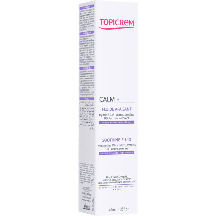 Fluide apaisant CALM+ Topicr&egrave;m - tube de 40 ml