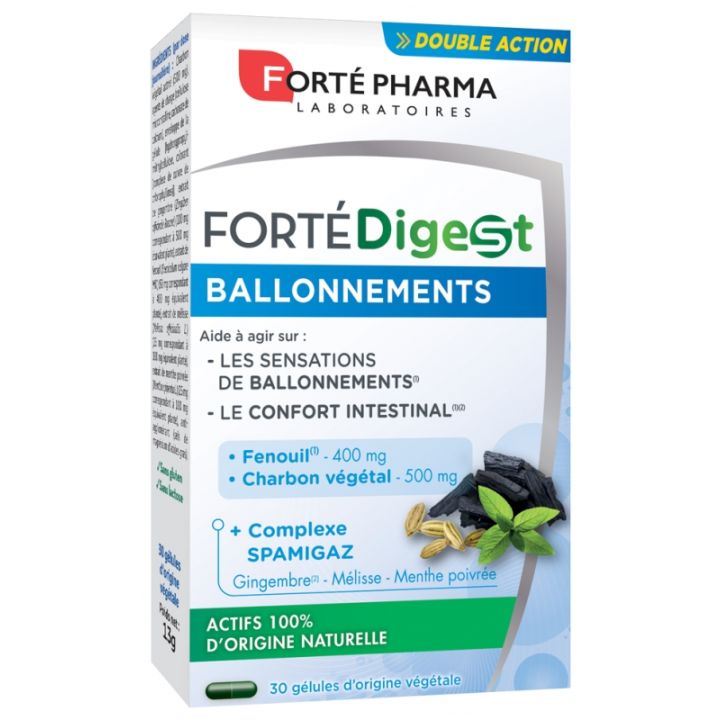 Fort&eacute; Digest ballonnements Fort&eacute; Pharma - bo&icirc;te de 30 g&eacute;lules