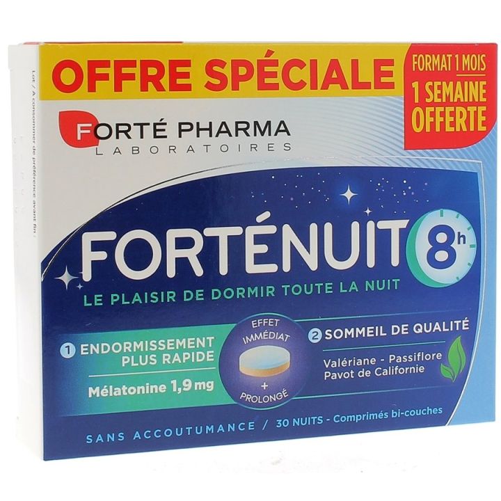 Forte Nuit 8h Fort&eacute; Pharma - bo&icirc;te de 30 comprim&eacute;s