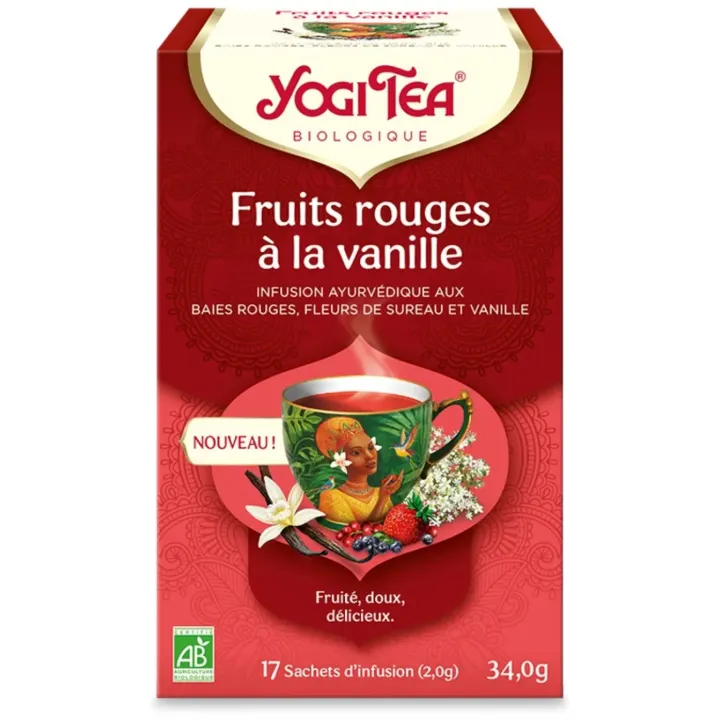 Fruits rouge &agrave; la vanille Yogi Tea - boite de 17 sachets