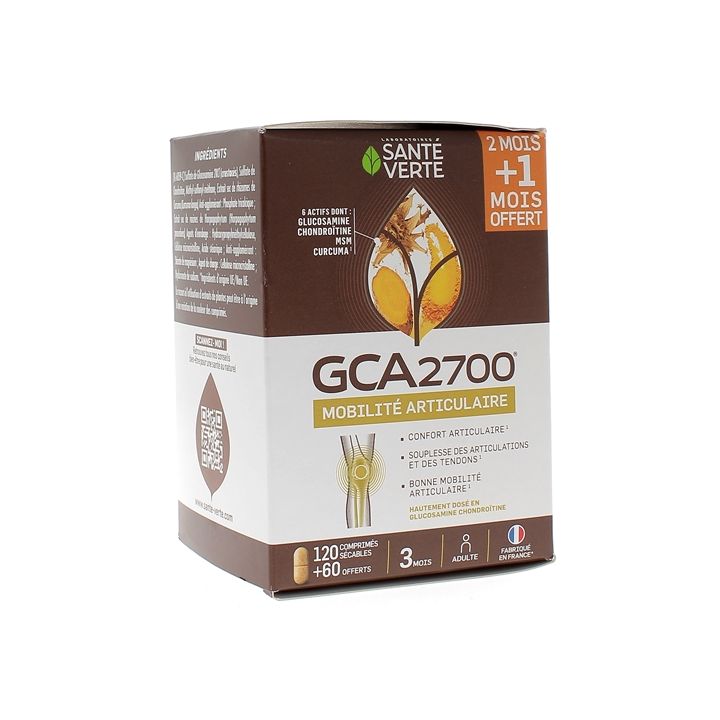 GCA 2700 mobilit&eacute; articulaire Sant&eacute; Verte - 120 comprim&eacute;s + 60 offerts