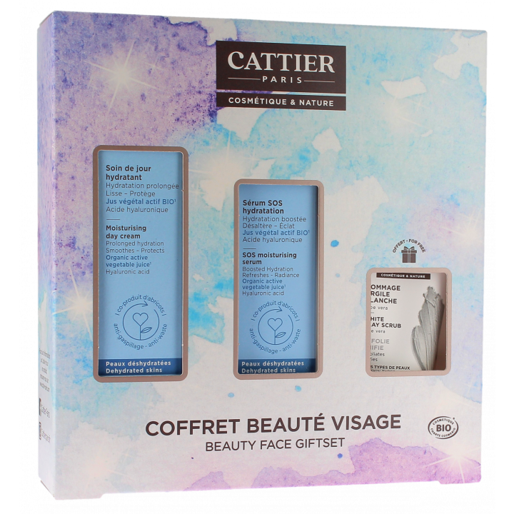 Coffret beaut&eacute; visage Cattier - coffret de 3 produits