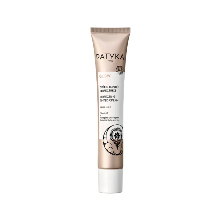 Cr&egrave;me teint&eacute;e perfectrice teinte claire bio Glow Patyka - tube de 40ml