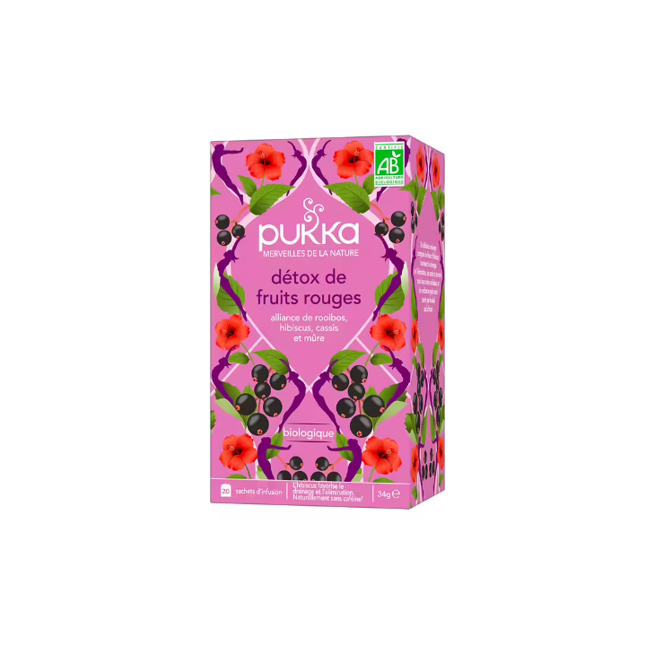 D&eacute;tox de fruits rouges Pukka - boite de 20 sachets