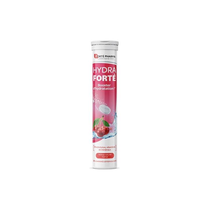 Hydra Fort&eacute; booster d'hydratation ar&ocirc;me naturel cerise Fort&eacute; Pharma - 24 comprim&eacute;s effervescents