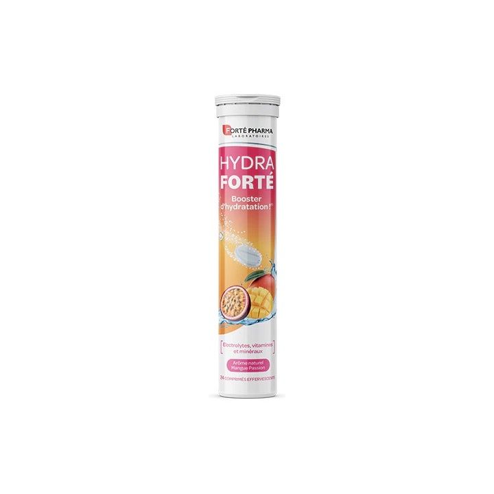 Hydra Fort&eacute; booster d'hydratation ar&ocirc;me naturel mangue passion Fort&eacute; Pharma - 24 comprim&eacute;s effervescents
