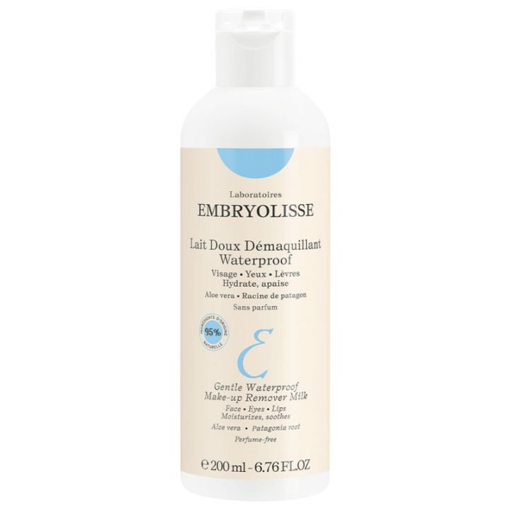 Lait doux d&eacute;maquillant waterproof Embryolisse - flacon de 200ml