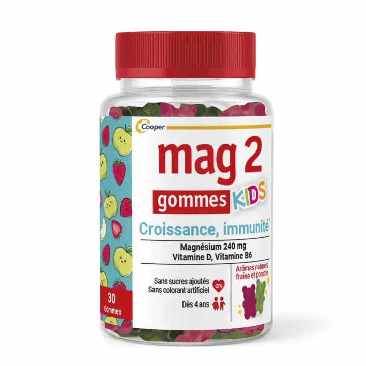 Mag 2 croissance immunit&eacute; Kids Cooper - pot de 30 gommes