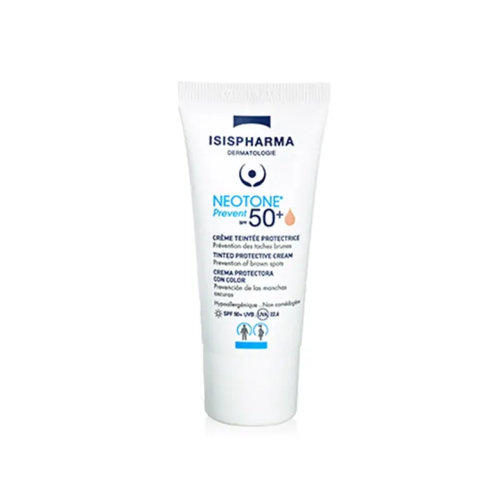 Neotone Prevent Cr&egrave;me teint&eacute;e protectrice SPF50+ teinte m&eacute;dium Isispharma - tube de 30ml