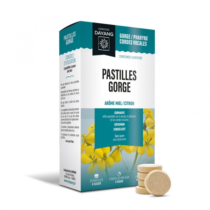 Pastilles gorge Dayang - bo&icirc;te de 20 pastilles &agrave; sucer
