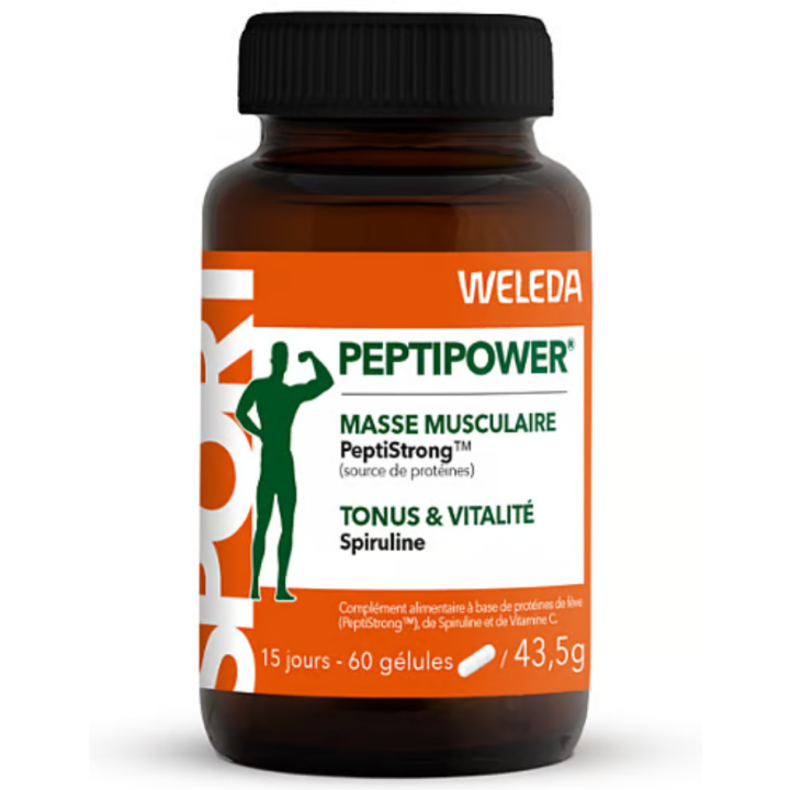 Peptipower masse musculaire Weleda - pot de 60 g&eacute;lules