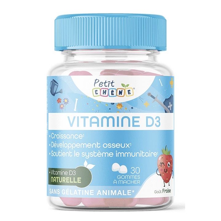 Petit Ch&ecirc;ne vitamine D3 Les 3 Ch&ecirc;nes - pot de 30 gommes
