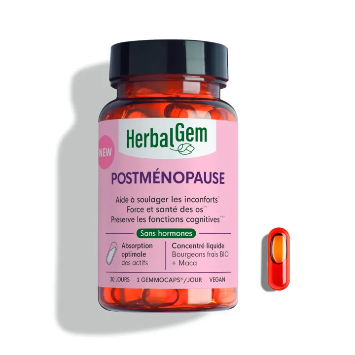 Postm&eacute;nopause Herbalgem - bo&icirc;te de 30 g&eacute;lules