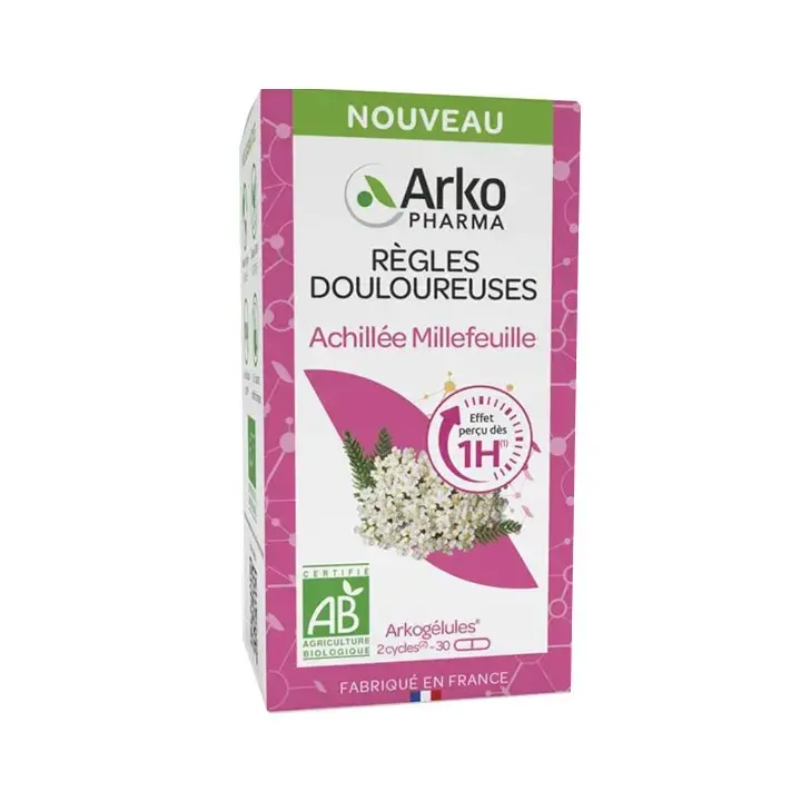 R&egrave;gles douloureuses Arkopharma - boite de 30 g&eacute;lules