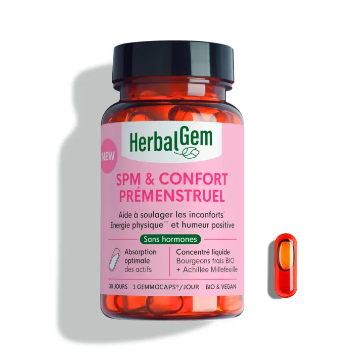 SPM & confort pr&eacute;menstruel Herbalgem - bo&icirc;te de 30 g&eacute;lules