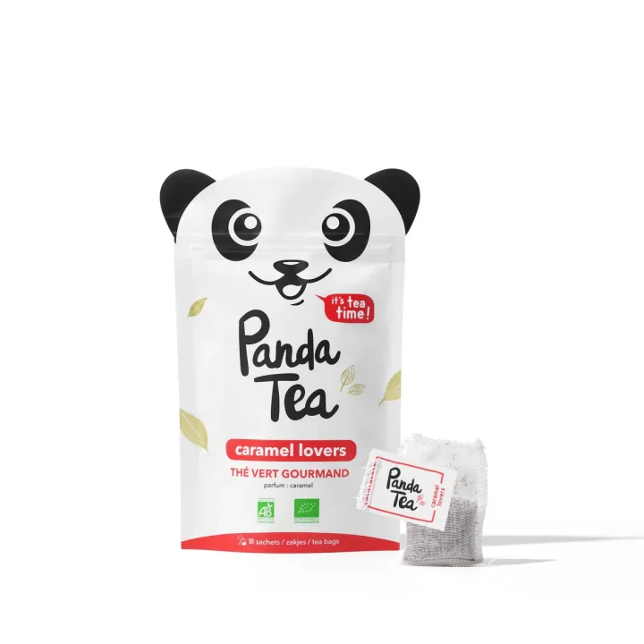 Th&eacute; vert gourmand caramel lovers Panda Tea - 18 sachets