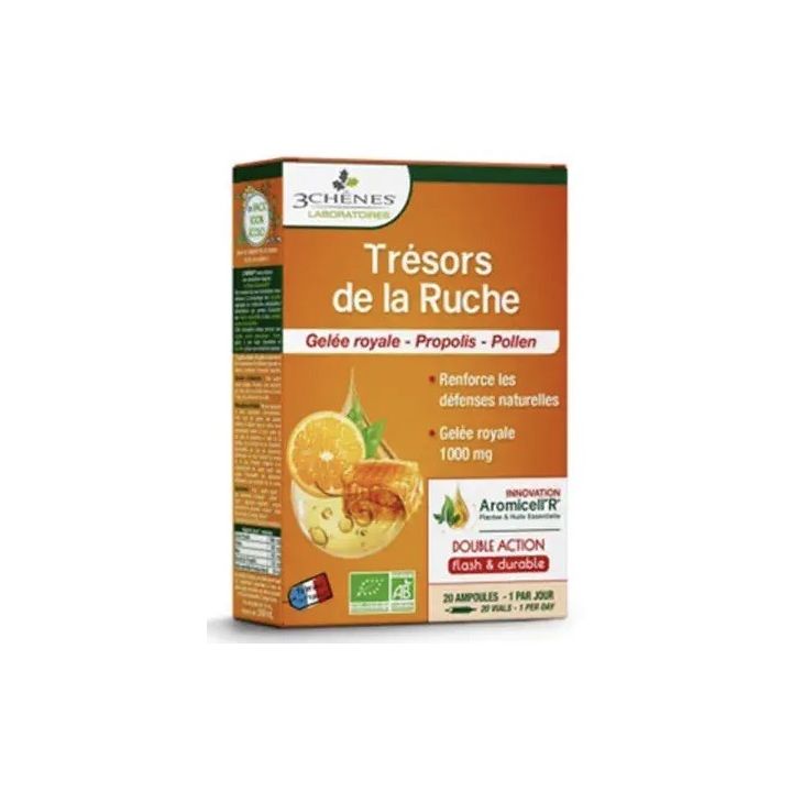 Tr&eacute;sors de la Ruche BIO 3 Ch&ecirc;nes - boite de 20 ampoules