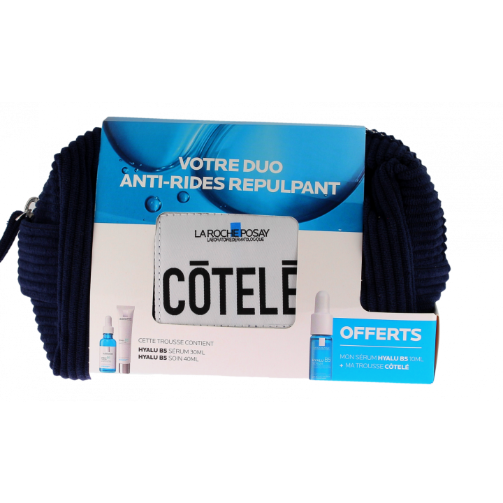 Trousse duo anti-rides repulpant La Roche-Posay - coffret de 2 produits + s&eacute;rum hyalu B5 10ml offert
