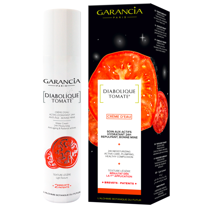 Diabolique tomate cr&egrave;me d'eau actif hydratant anti-&acirc;ge Garancia - flacon pompe de 30 ml