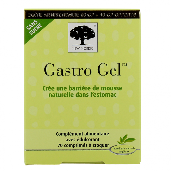 Gastro Gel New Nordic - bo&icirc;te de 60 comprim&eacute;s + 10 offerts
