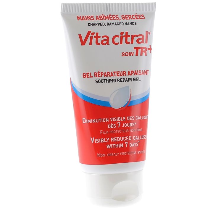Gel R&eacute;parateur Apaisant mains ab&icirc;m&eacute;es Vita Citral soin TR+ - tube de 75 ml