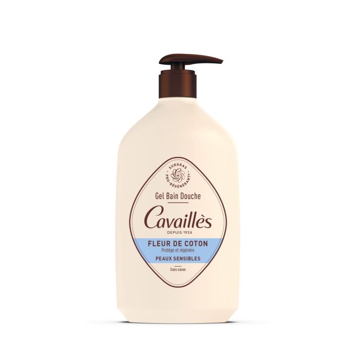Gel bain et douche surgras actif fleur de coton Rog&eacute; cavaill&egrave;s - flacon de 1L