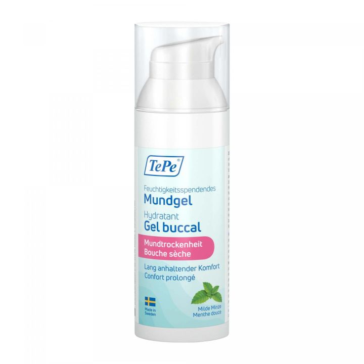 Gel buccal hydratant bouche s&egrave;che menthe douce TePe - flacon de 50ml