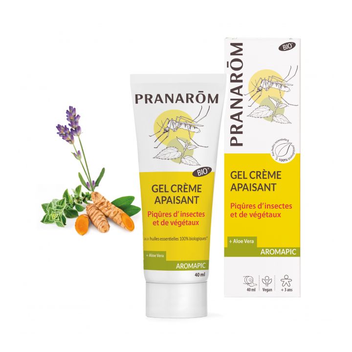 Gel cr&egrave;me apaisant piq&ucirc;res d'insectes et de v&eacute;g&eacute;taux aromapic bio Pranarom - tube de 40 ml