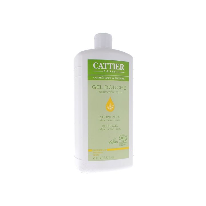 Gel douche Th&eacute; Matcha Yuzu bio Cattier - flacon de 1 L