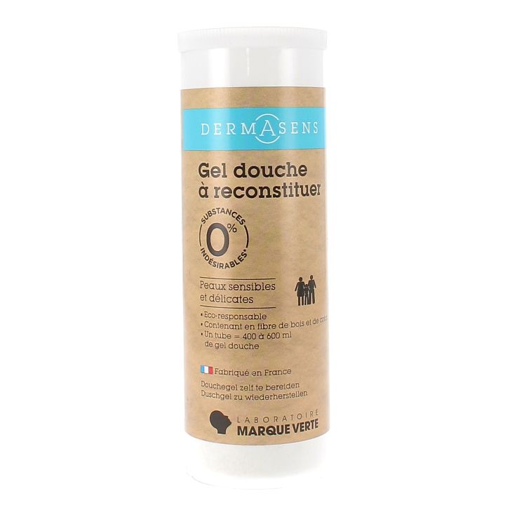 Gel douche &agrave; reconstituer dermasens peaux sensibles Marque Verte - flacon de 27 g