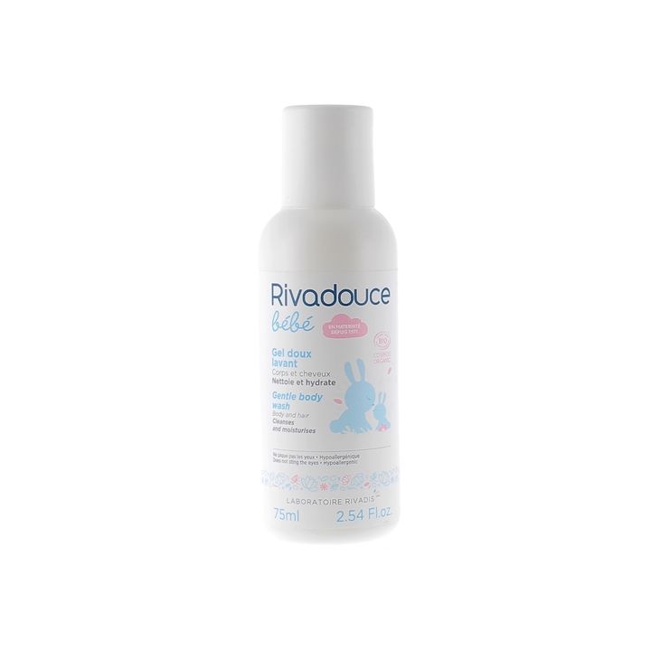 Gel doux lavant b&eacute;b&eacute; bio Rivadouce - flacon de 75 ml