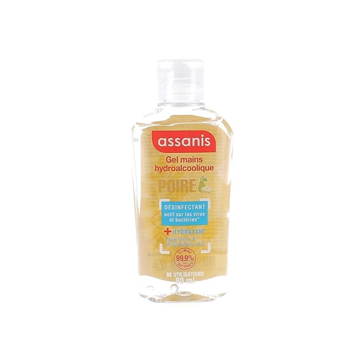 Gel hydroalcoolique parfum Poire Assanis - flacon de 80ml